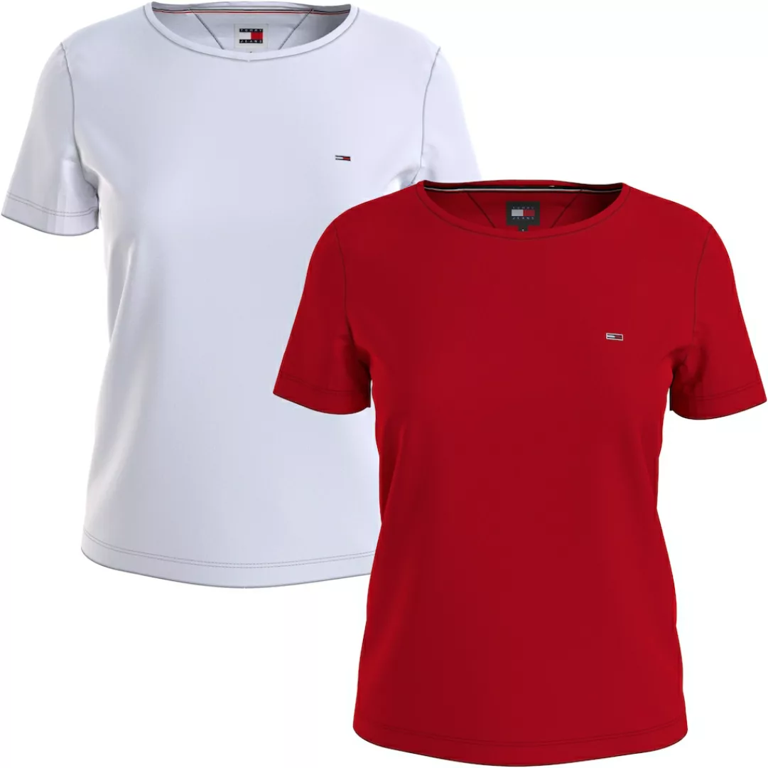 Tommy Jeans Rundhalsshirt "TJW 2PACK SOFT JERSEY TEE", mit Tommy Jeans Logo günstig online kaufen