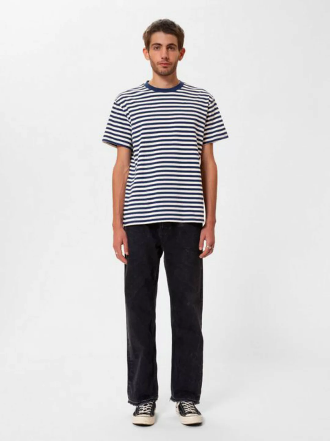 Nudie Jeans T-Shirt Leif Breton Stripe T-shirt günstig online kaufen