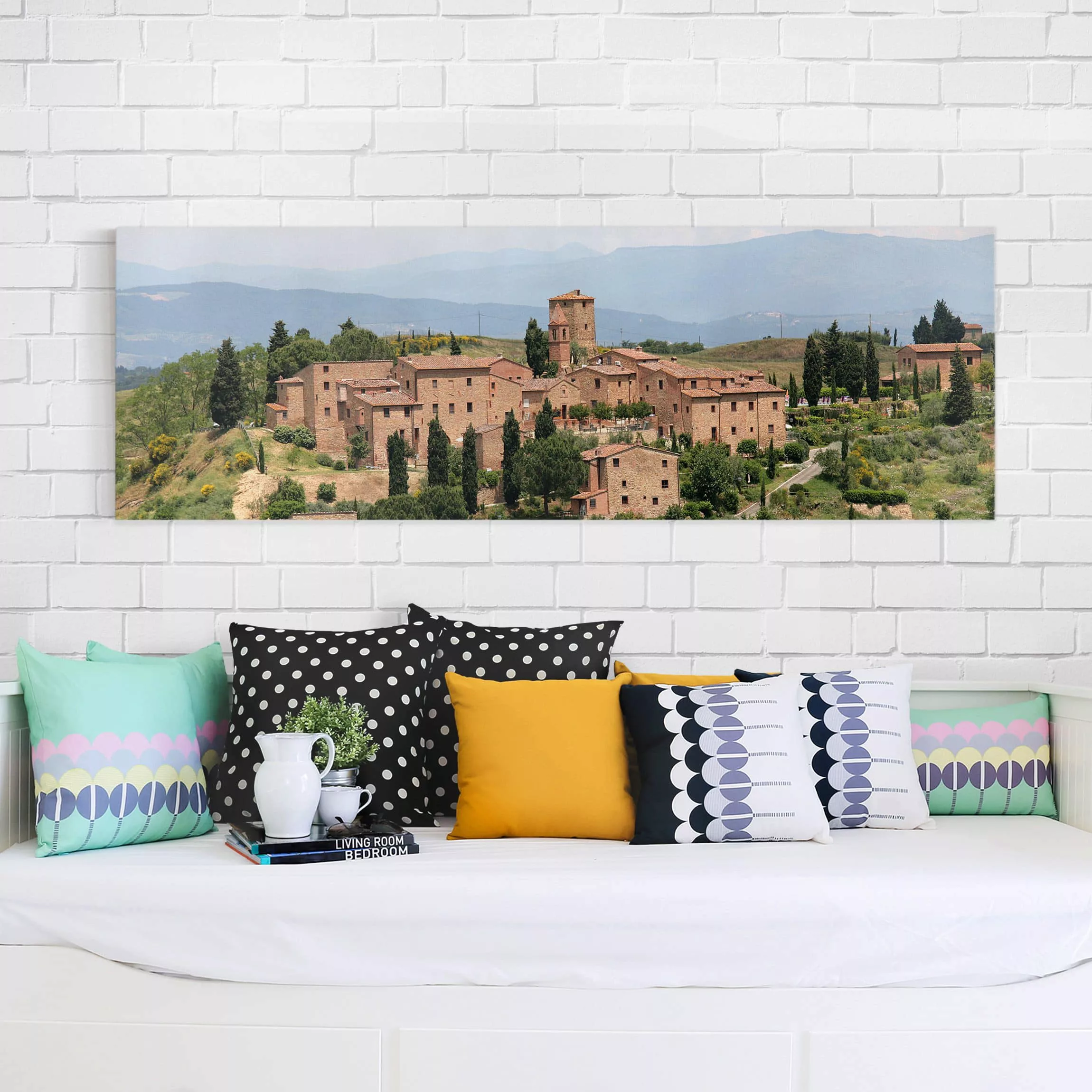 Leinwandbild Architektur & Skyline - Panorama Charming Tuscany günstig online kaufen