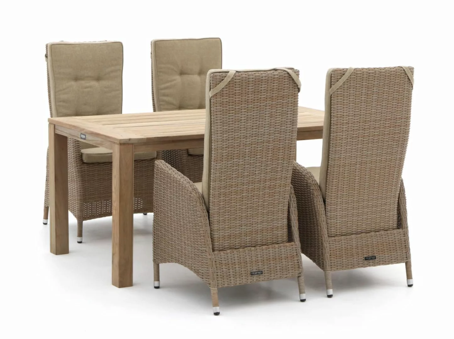 Intenso Fabrizi/ROUGH-S 160 cm Gartenmöbel-Set 5-teilig verstellbar günstig online kaufen