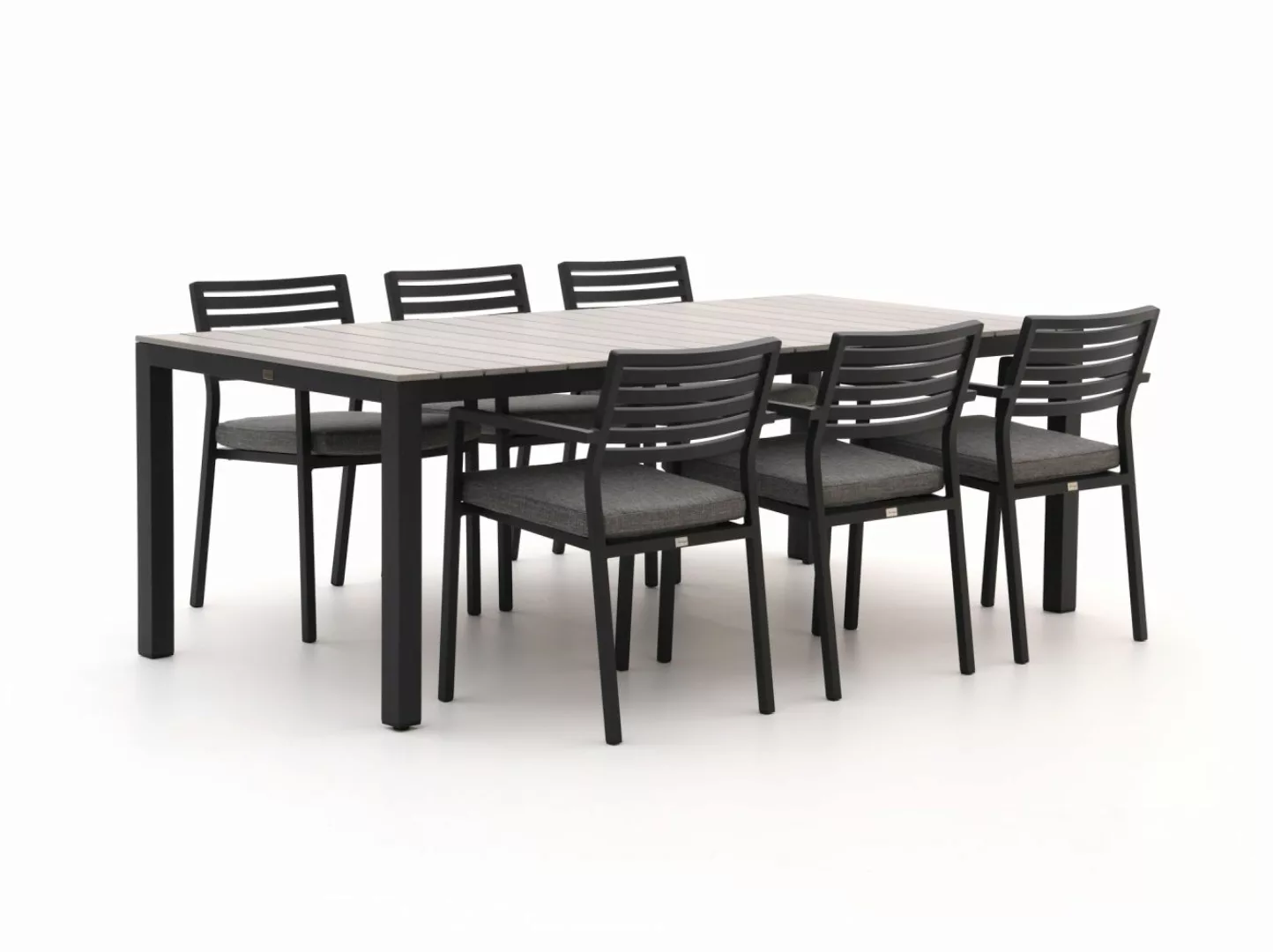 Bellagio Rumo/Fidenza 220 cm Gartenmöbel-Set 7-teilig Stapelbar günstig online kaufen