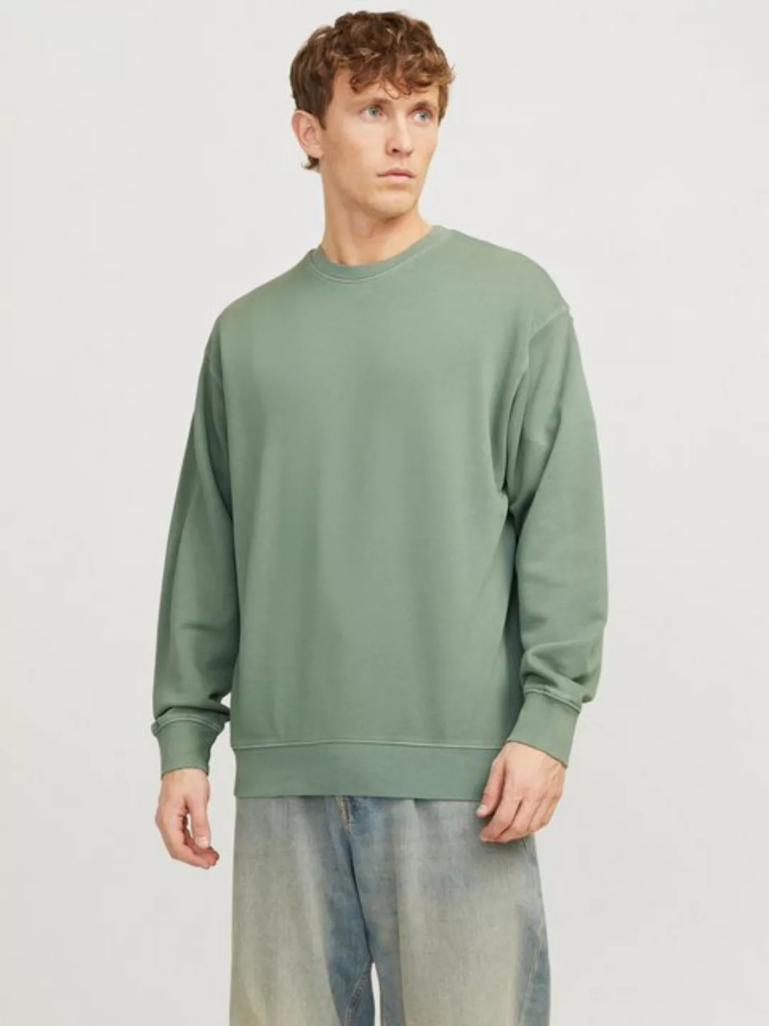 Jack & Jones Sweatshirt JJECHARGE FADED SWEAT CREW NECK NOOS mit Rippbündch günstig online kaufen