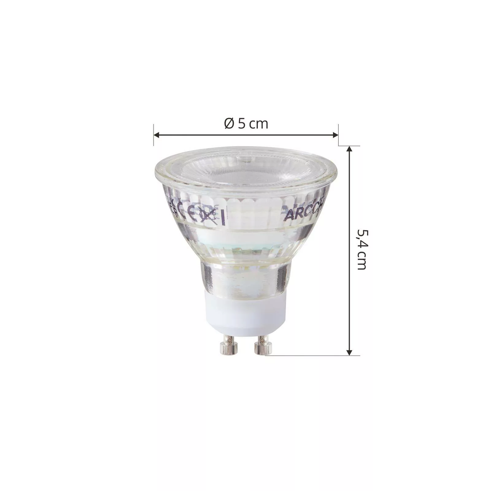 Arcchio LED-Leuchtmittel GU10 2,5W 6500K 450 Lumen Glas günstig online kaufen