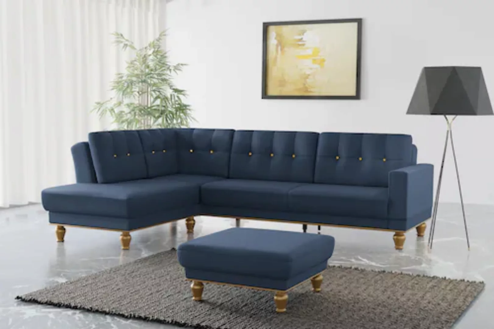 sit&more Ecksofa Orient 5 L-Form, mit Strass-Stein, wahlweise mit Bettfunkt günstig online kaufen