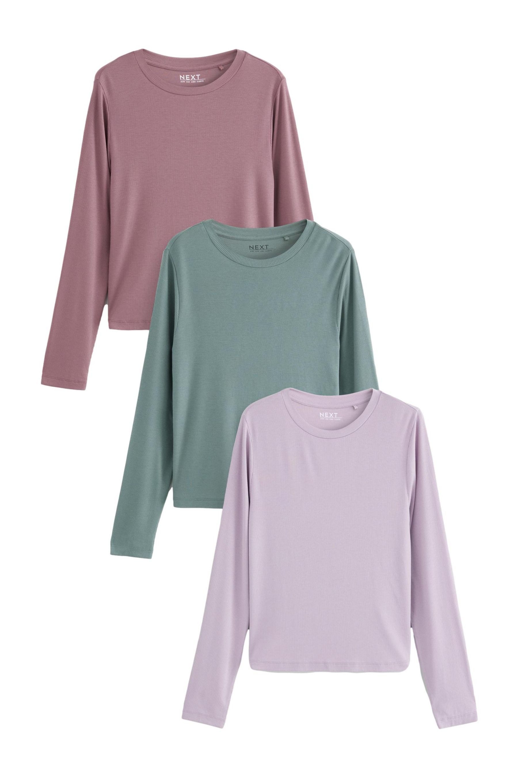 Next Langarmshirt Langärmelige Oberteile im 3er-Pack günstig online kaufen