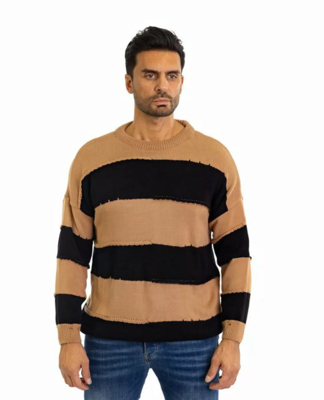 Denim Distriqt Strickpullover Herren Oversized Übergangs Strickpullover Des günstig online kaufen