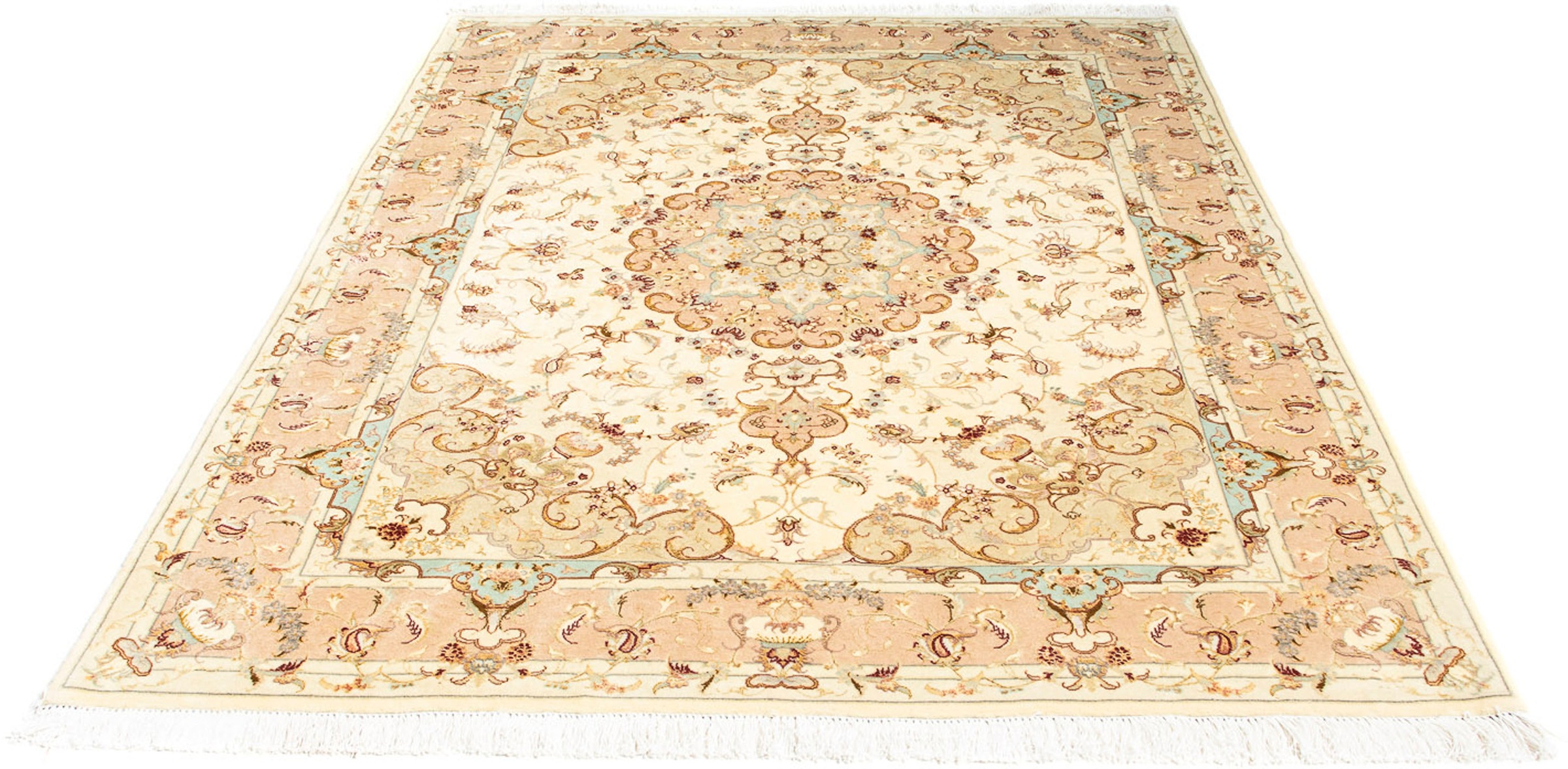 morgenland Orientteppich »Perser - Täbriz - Royal - 208 x 156 cm - beige«, günstig online kaufen