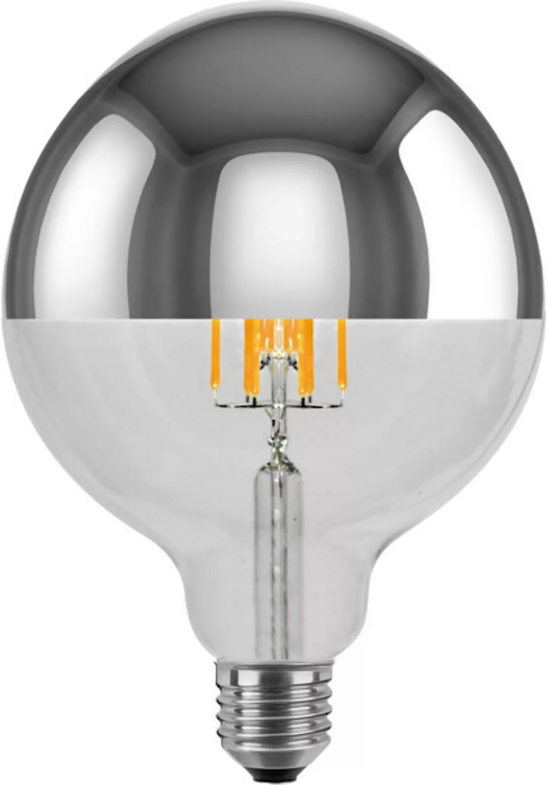 SEGULA LED-Leuchtmittel »LED Globe 125 Spiegelkopf Silber«, E27, Warmweiß günstig online kaufen