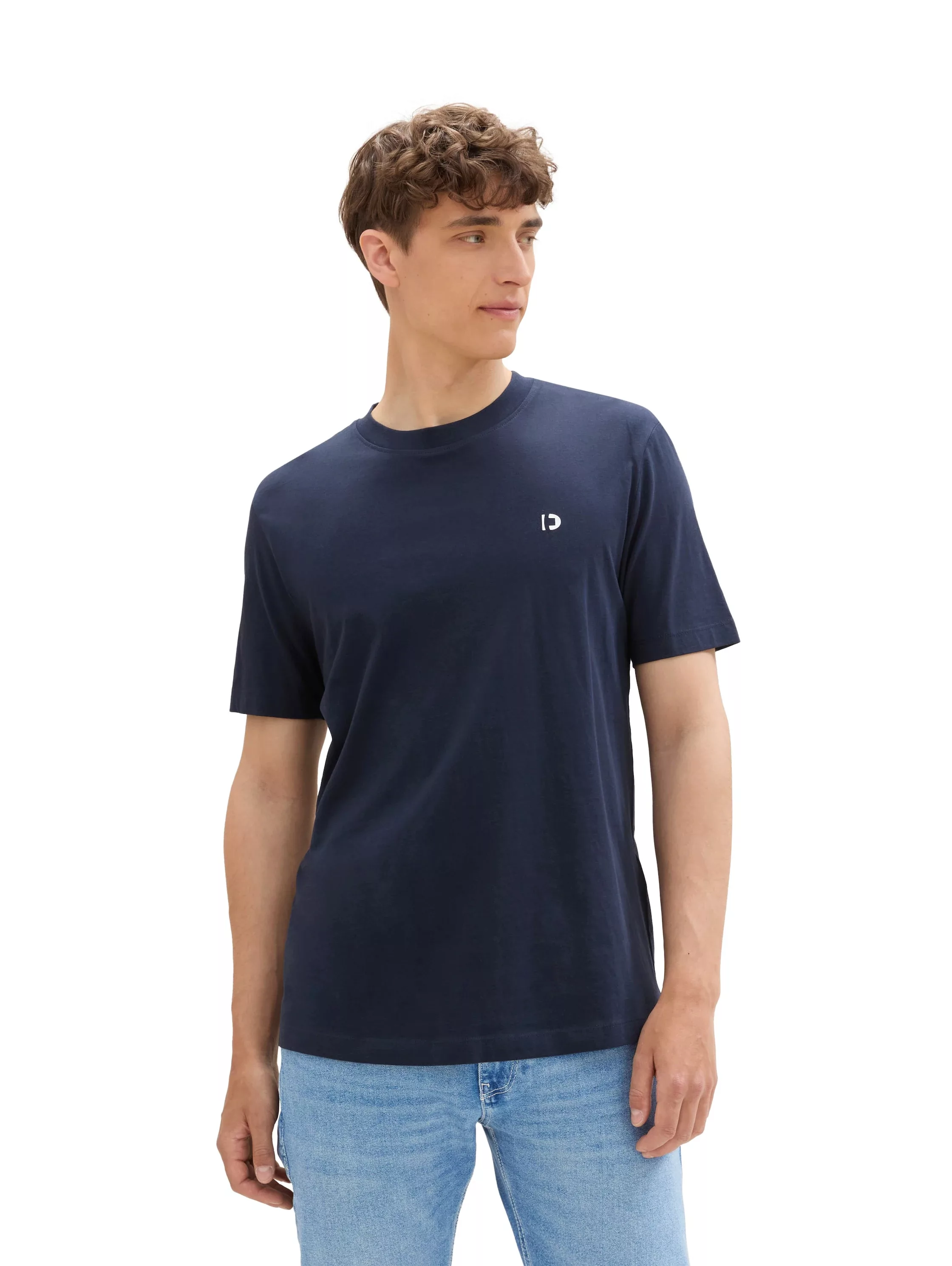 TOM TAILOR Denim T-Shirt Crewneck mit kleinem Logo-Print günstig online kaufen