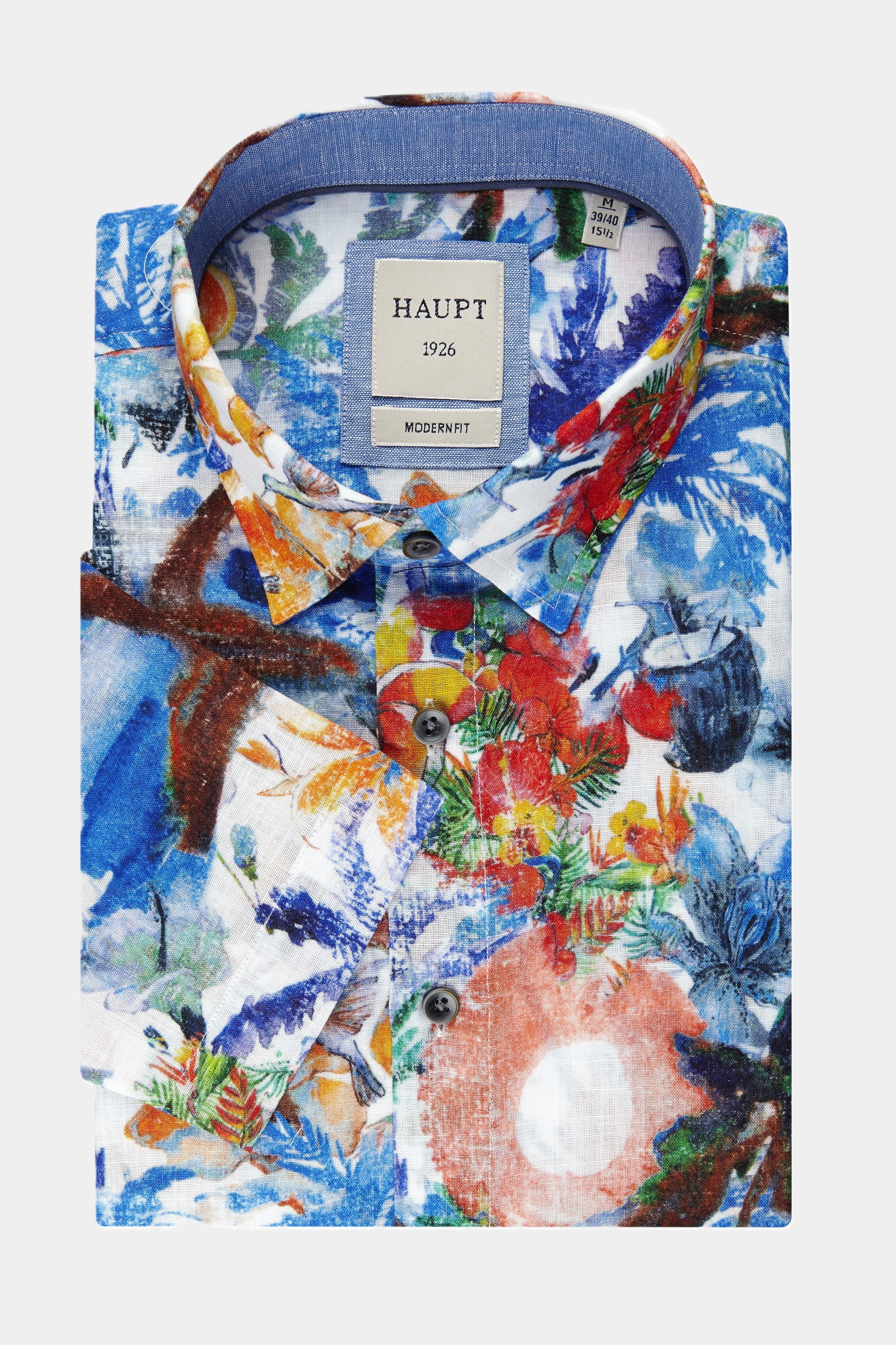 Haupt Kurzarmhemd Haupt Kurzarm Baumwoll-Herrenhemd Modern günstig online kaufen