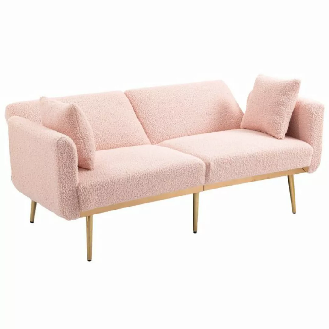 Odikalo Loungesofa Doppelsofa Schlafsofa Samt multifunktion Metallfüßen meh günstig online kaufen