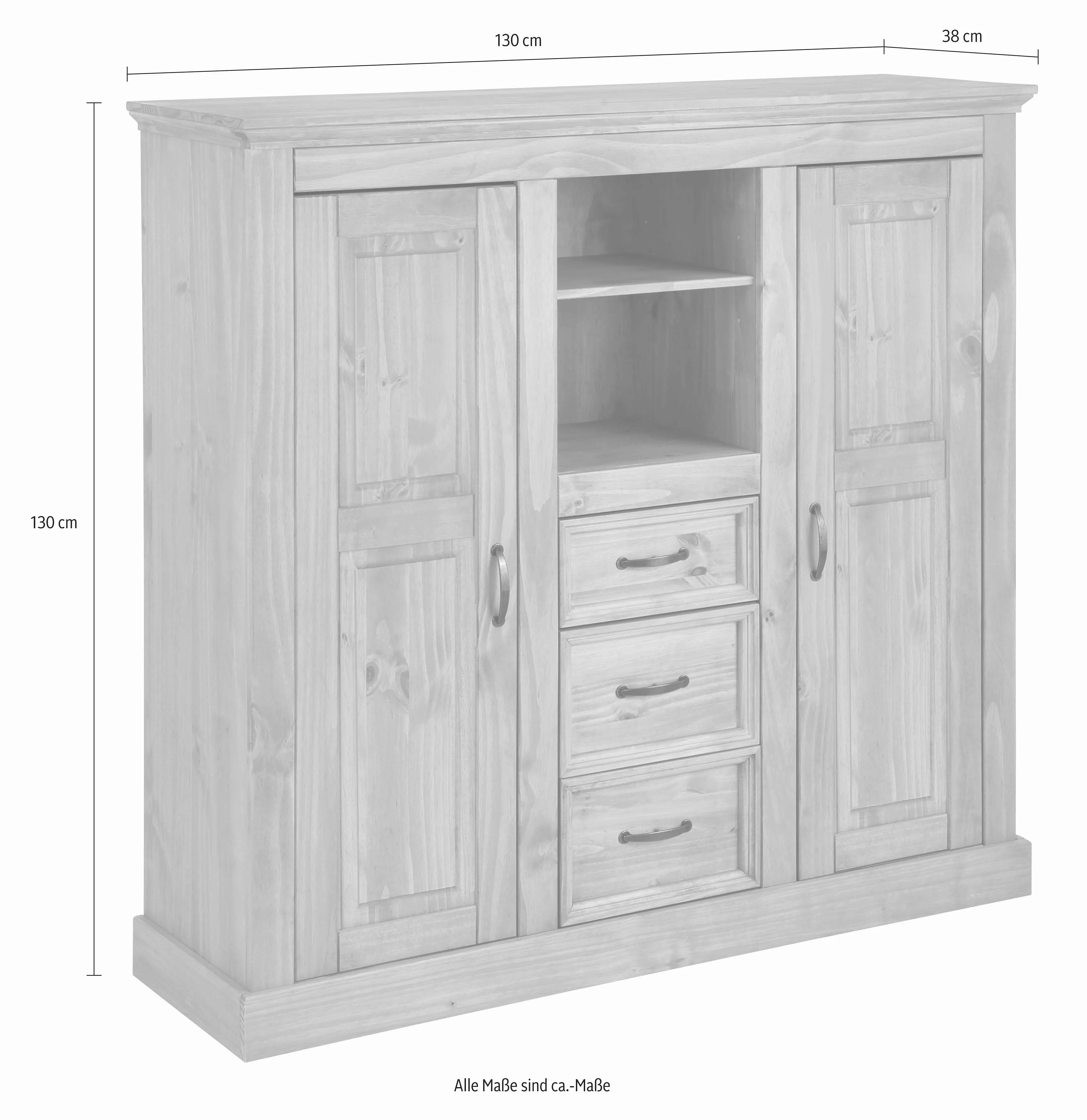 Home affaire Highboard "Selma", Stauraumschrank, Breite 130 cm günstig online kaufen