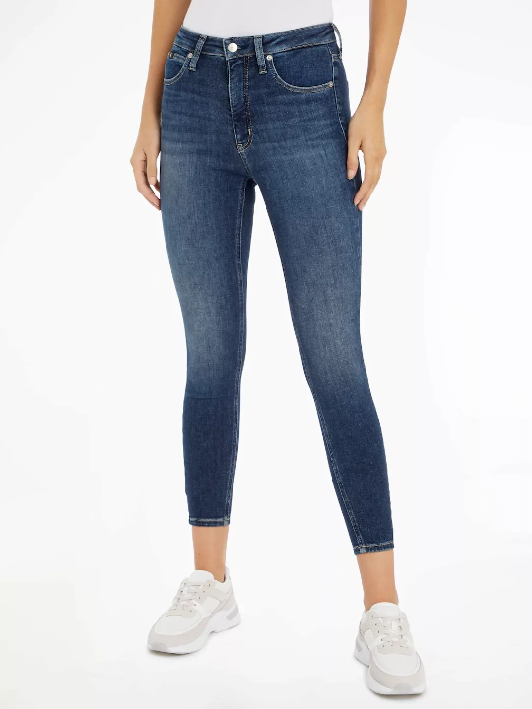 Calvin Klein Jeans Skinny-fit-Jeans HIGH RISE SUPER SKINNY ANKLE im 5-Pocke günstig online kaufen