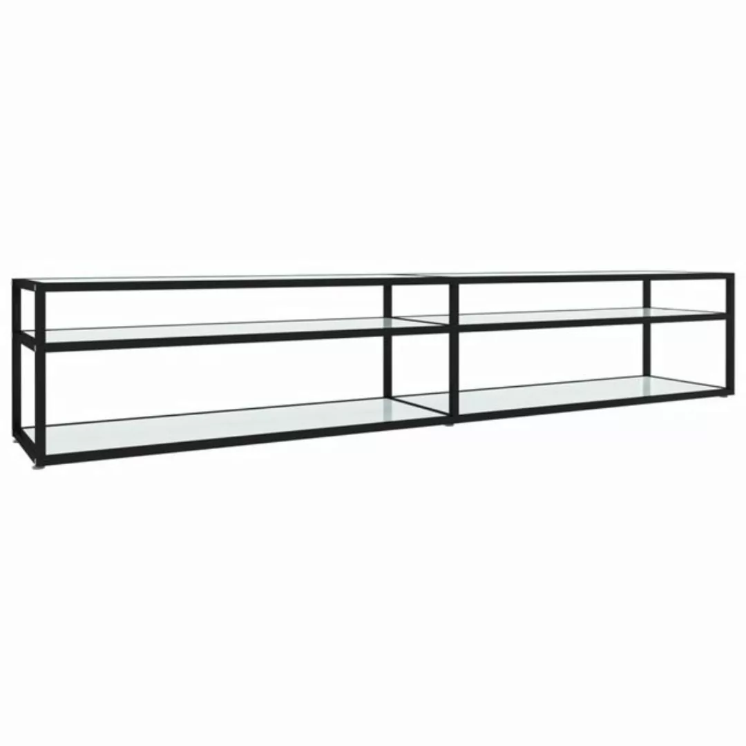 vidaXL TV-Schrank TV-Schrank Weiß Marmor-Optik 220x40x40,5 cm Hartglas Lowb günstig online kaufen