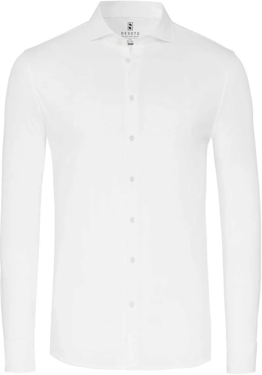 DESOTO Essential Hemd Hai Jersey Weiß - Größe 42 günstig online kaufen