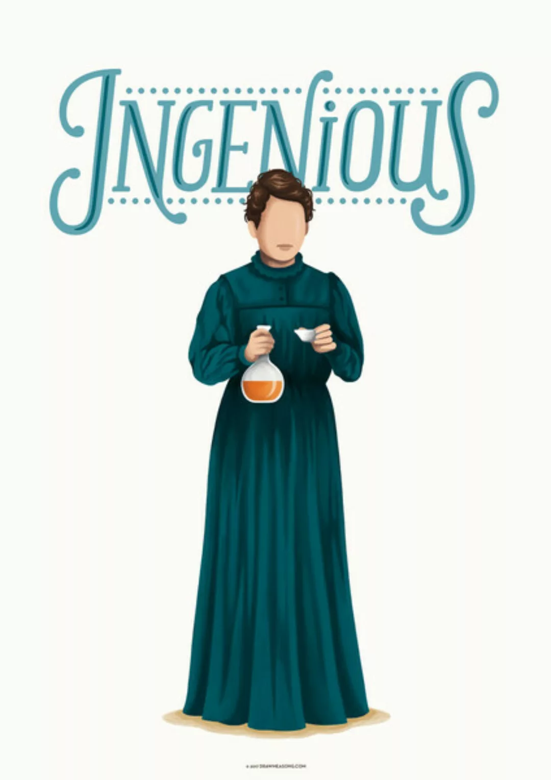Poster / Leinwandbild - Marie Curie Ingenious günstig online kaufen