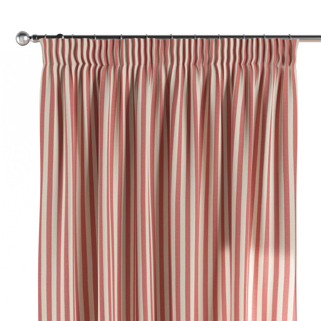 Vorhang mit Kräuselband, rot-ecru , Quadro (136-17) günstig online kaufen