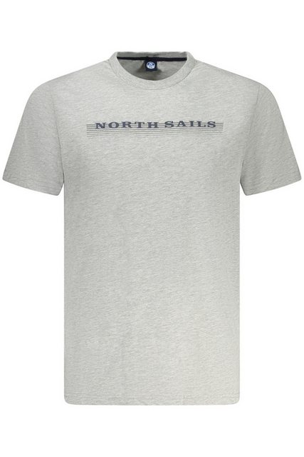 North Sails T-Shirt Graues Herren T-Shirt mit Rundhals & Print - günstig online kaufen