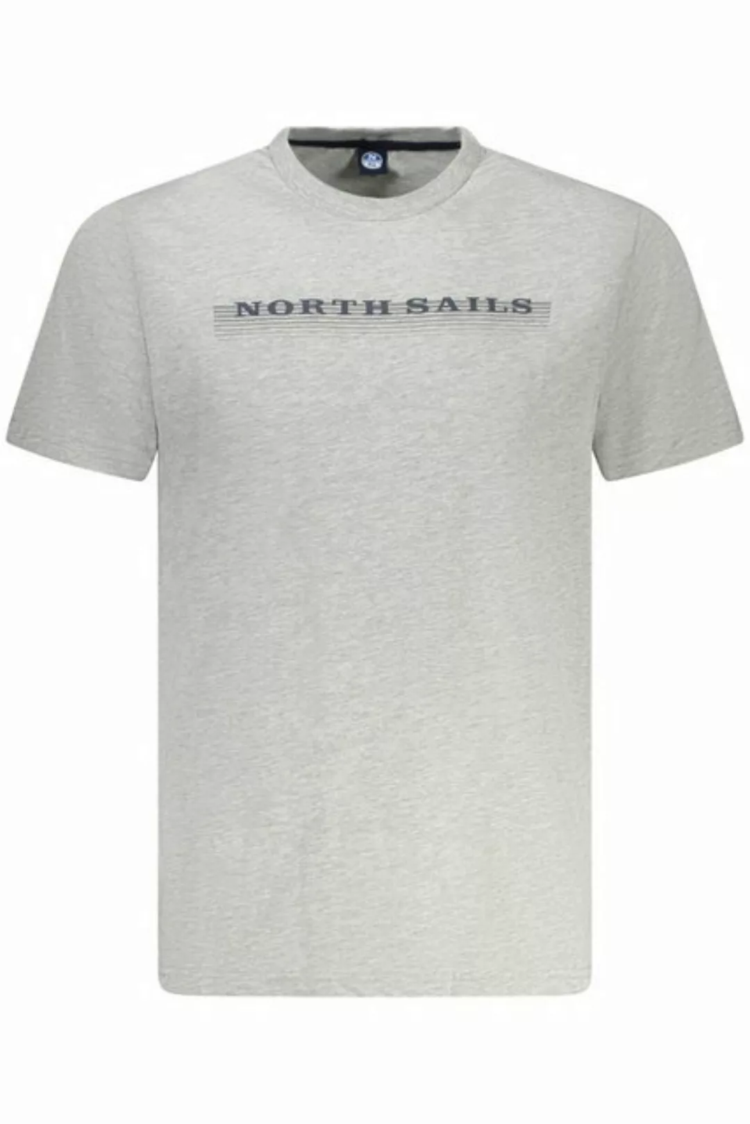 North Sails T-Shirt Graues Herren T-Shirt mit Rundhals & Print - günstig online kaufen