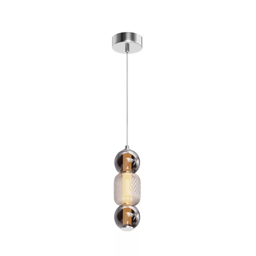 LED Pendelleuchte Drop in Chrom und Transparent 16W 2000lm günstig online kaufen