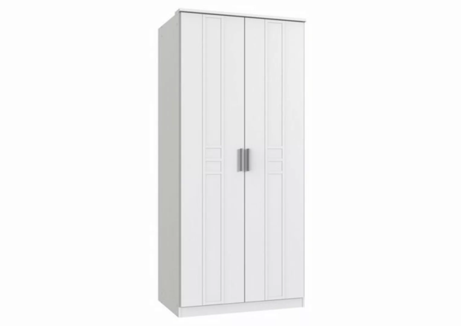 freiraum Kleiderschrank Borkum (BxH: 91x199 cm) in WEISS mit 4 Einlegeböden günstig online kaufen