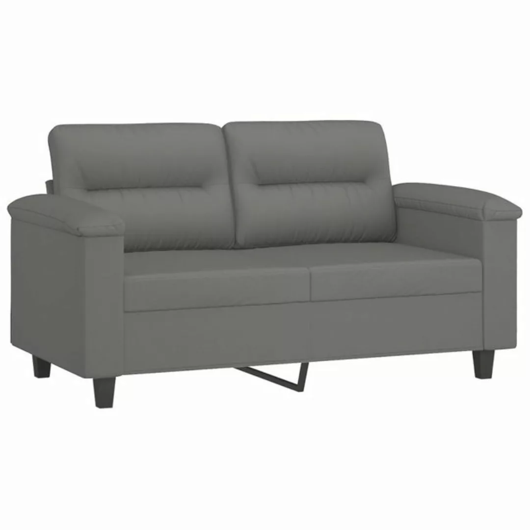 vidaXL Sofa, 2-Sitzer-Sofa Dunkelgrau 120 cm Mikrofasergewebe günstig online kaufen