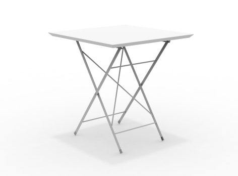 STEP - robuster Outdoortisch klappbar 70x70 cm matt weiß günstig online kaufen