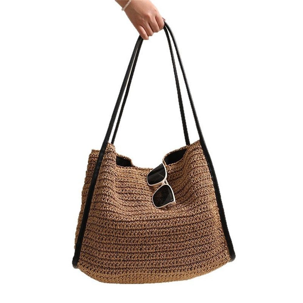 RWEUOQ Strandtasche Strohtasche Damen Sommerliche Umhängetasche günstig online kaufen