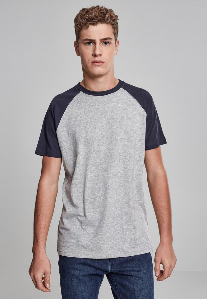 URBAN CLASSICS T-Shirt TB639 - Raglan Contrast Tee grey/navy M günstig online kaufen