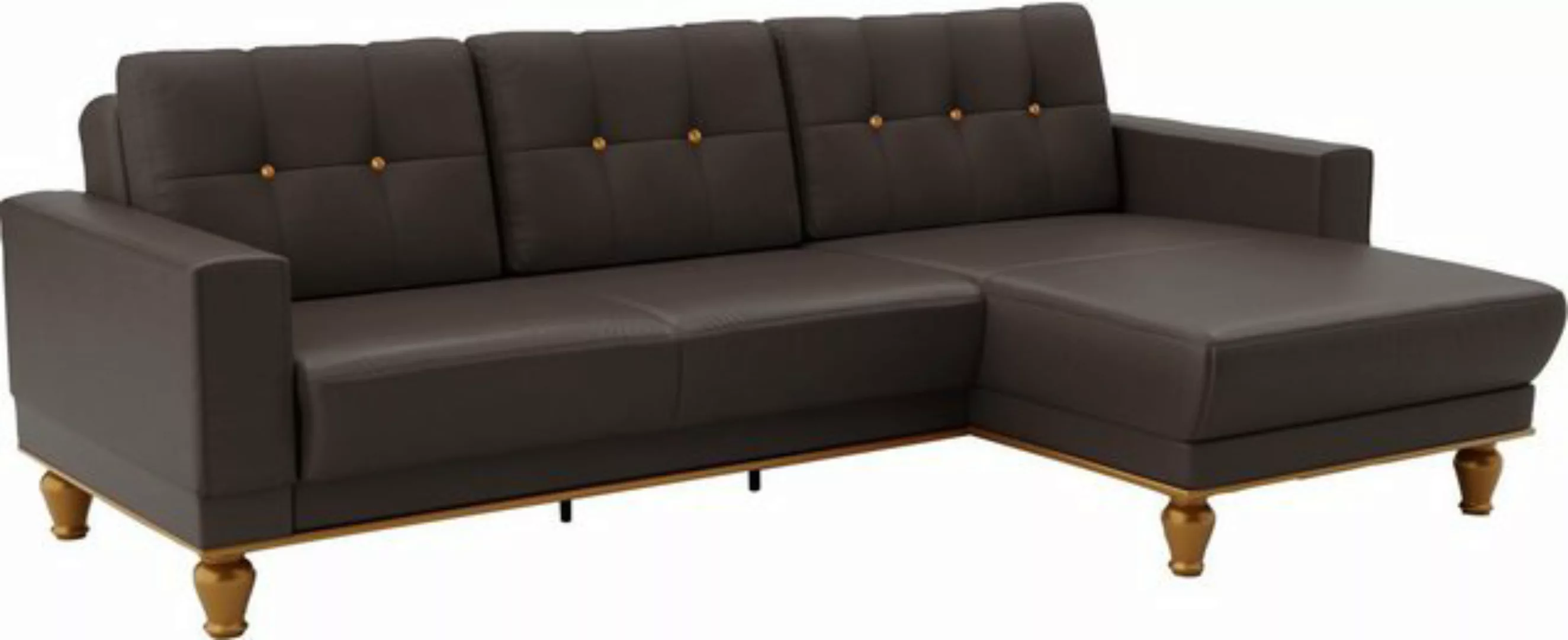 sit&more Ecksofa "Orient 5 V L-Form", mit Strass-Stein, wahlweise mit Bettf günstig online kaufen