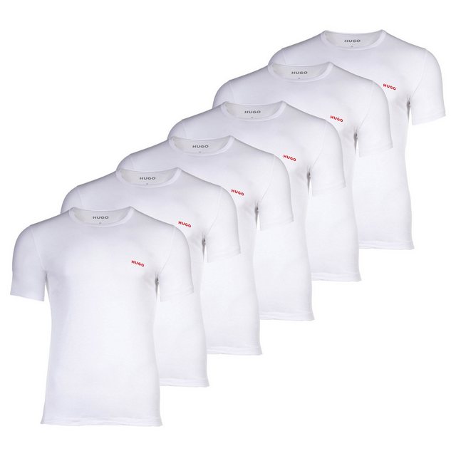 HUGO T-Shirt Herren T-Shirt, 6er Pack - Rundhals, kurzarm, (Packung, 6er Pa günstig online kaufen