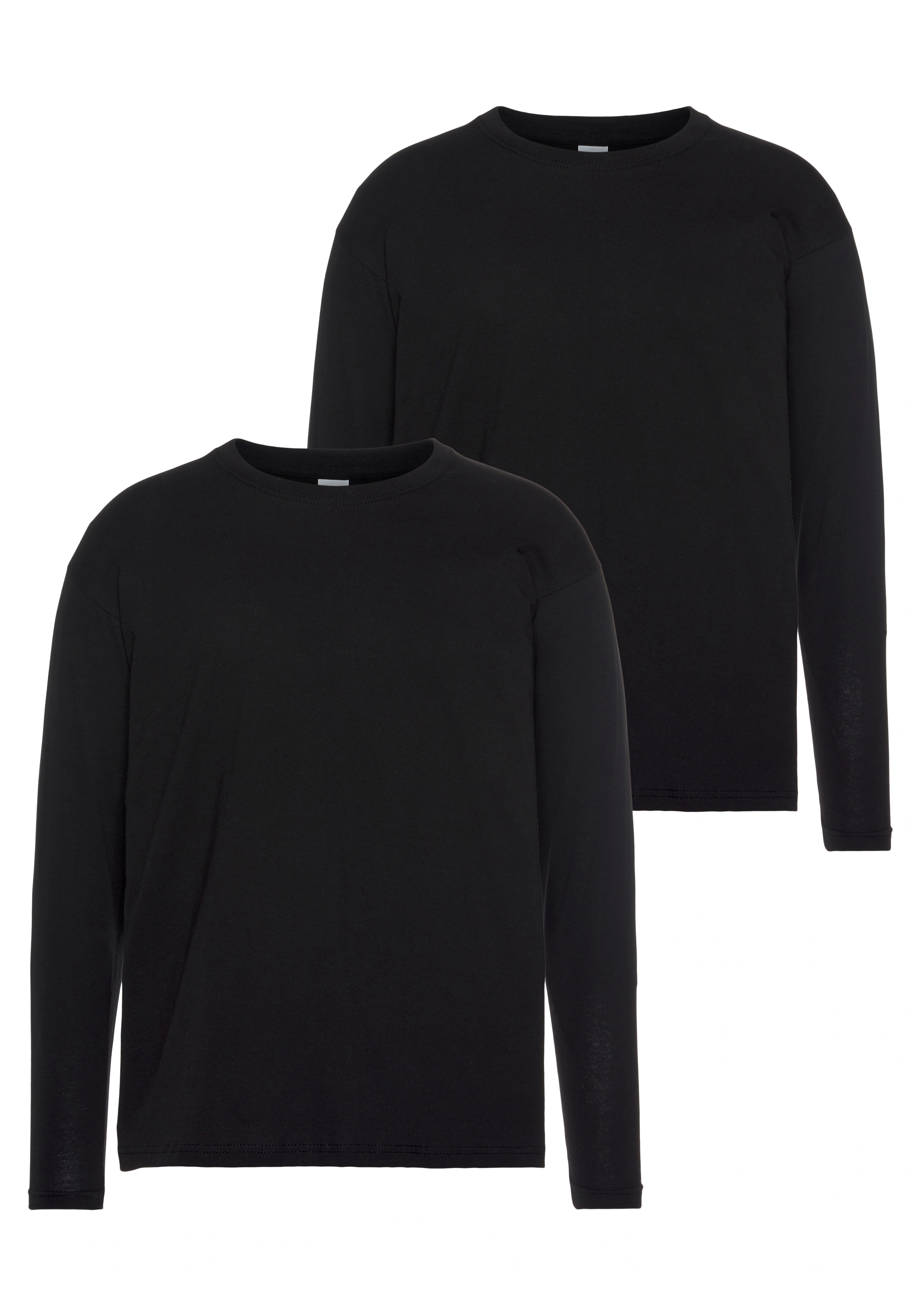 Fruit of the Loom Langarmshirt, (Packung, 2 tlg.), aus reiner Baumwolle, 2- günstig online kaufen