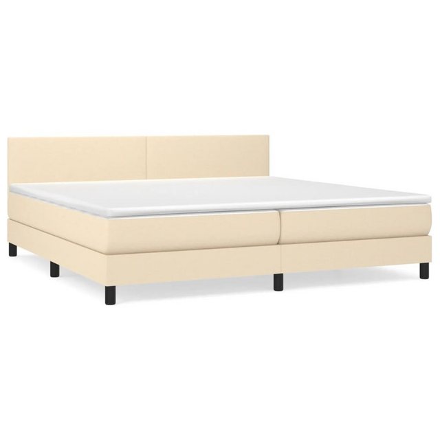 vidaXL Boxspringbett Boxspringbett mit Matratze Blau 200x200 cm Stoff Bett günstig online kaufen