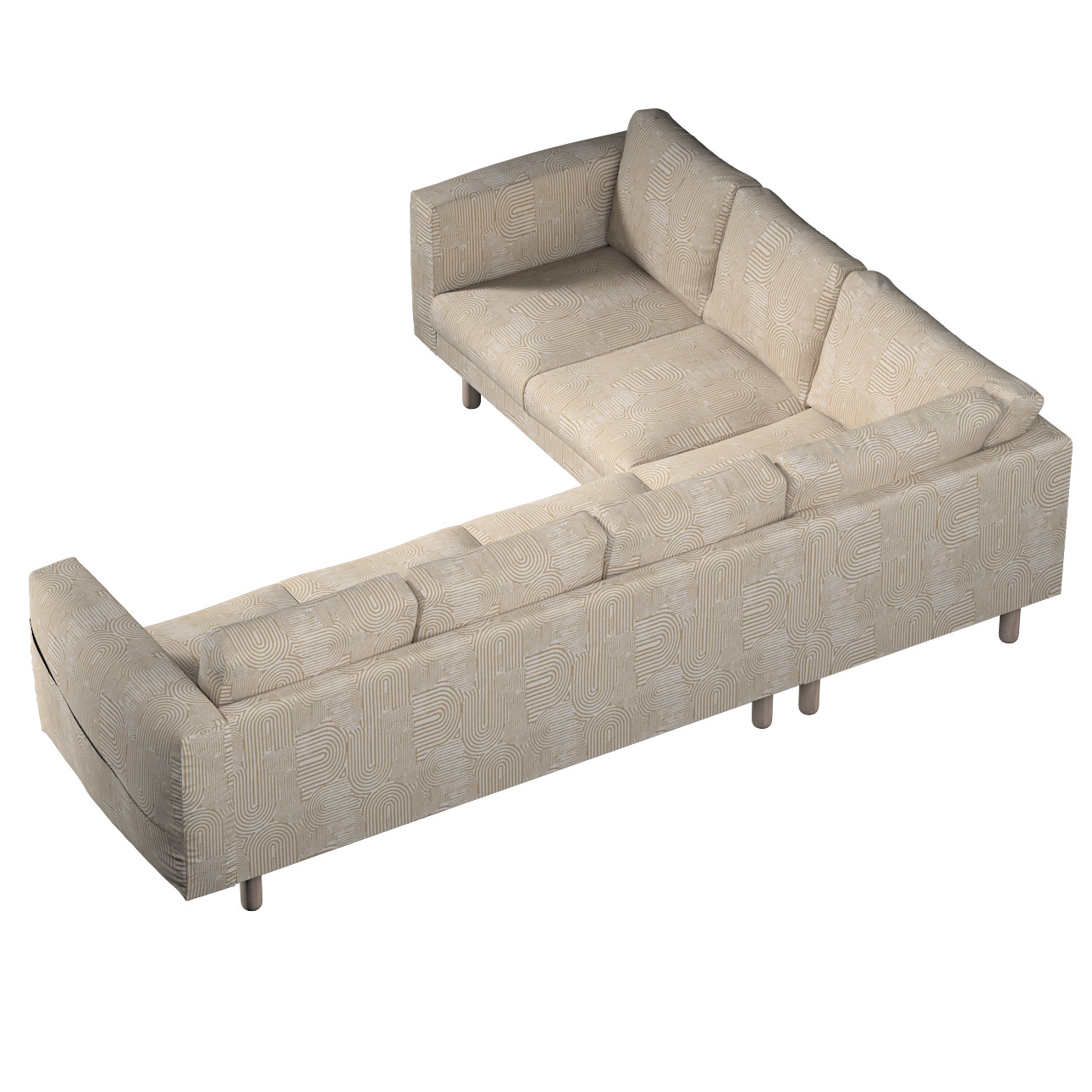 Bezug für Norsborg 5-Sitzer Ecksofa, beige-ecru, Norsborg 5-Sitzer Ecksofab günstig online kaufen