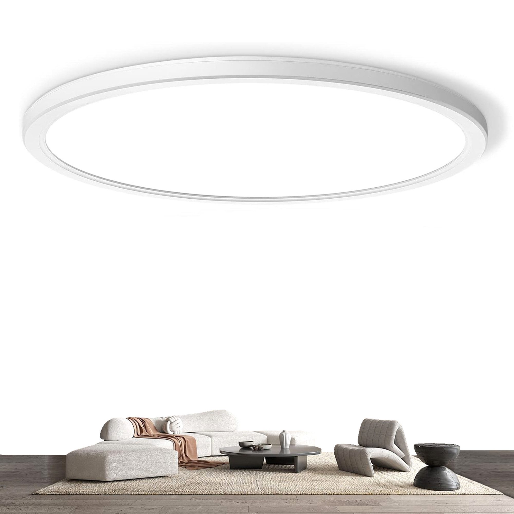 ibettertec Deckenleuchten Flach Rund Weiß Deckenlampe günstig online kaufen