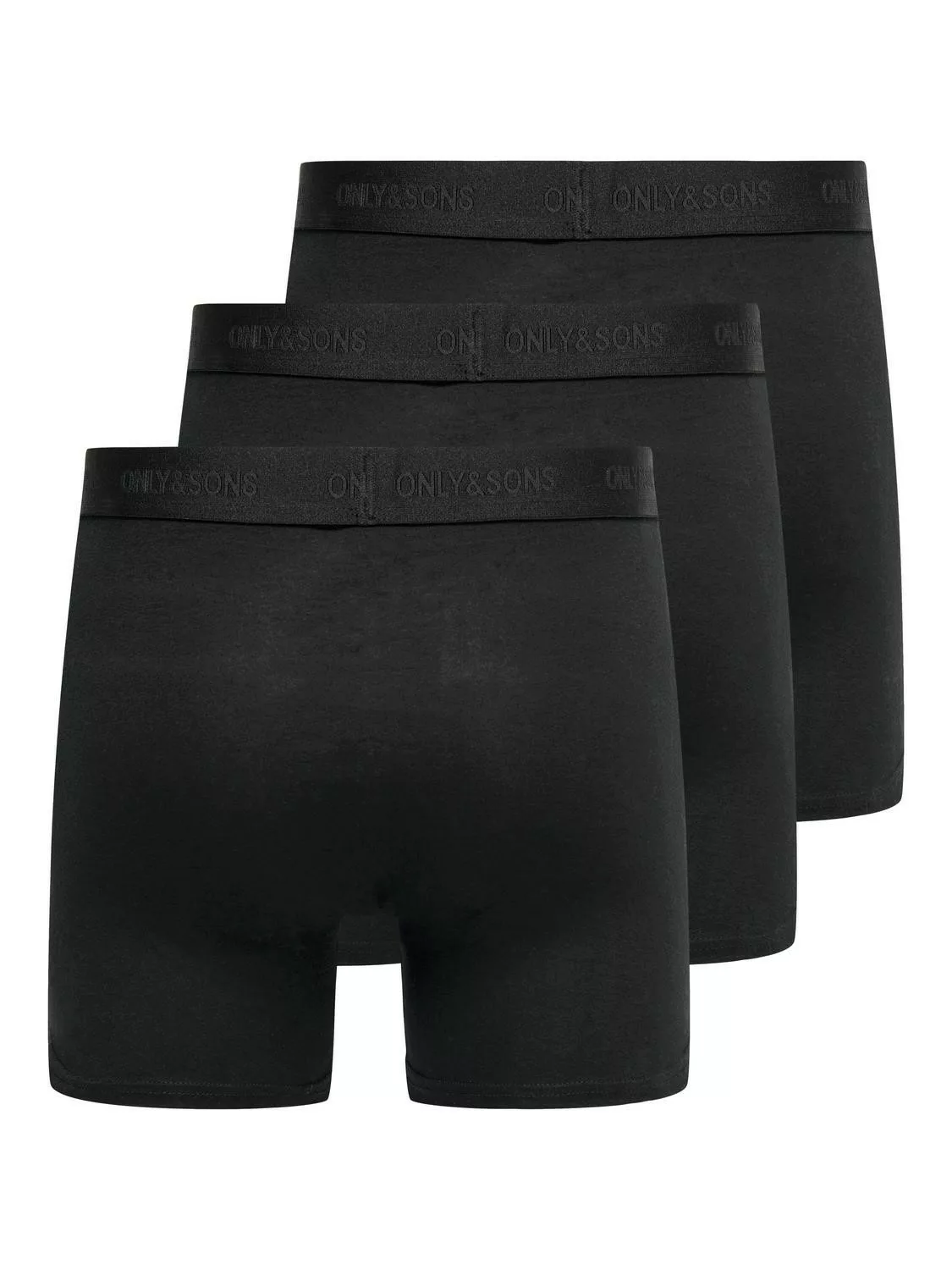 Only & Sons Herren Boxershorts ONSFITZ SOLID BLACK TRUNK 3er Pack günstig online kaufen