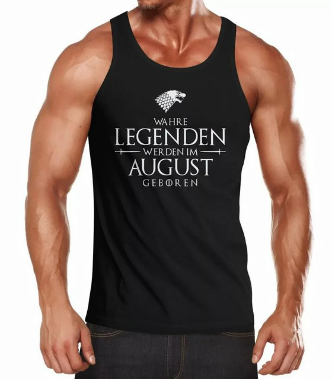 MoonWorks Tanktop Herren Tanktop Wahre Legenden werden im [object Object] g günstig online kaufen