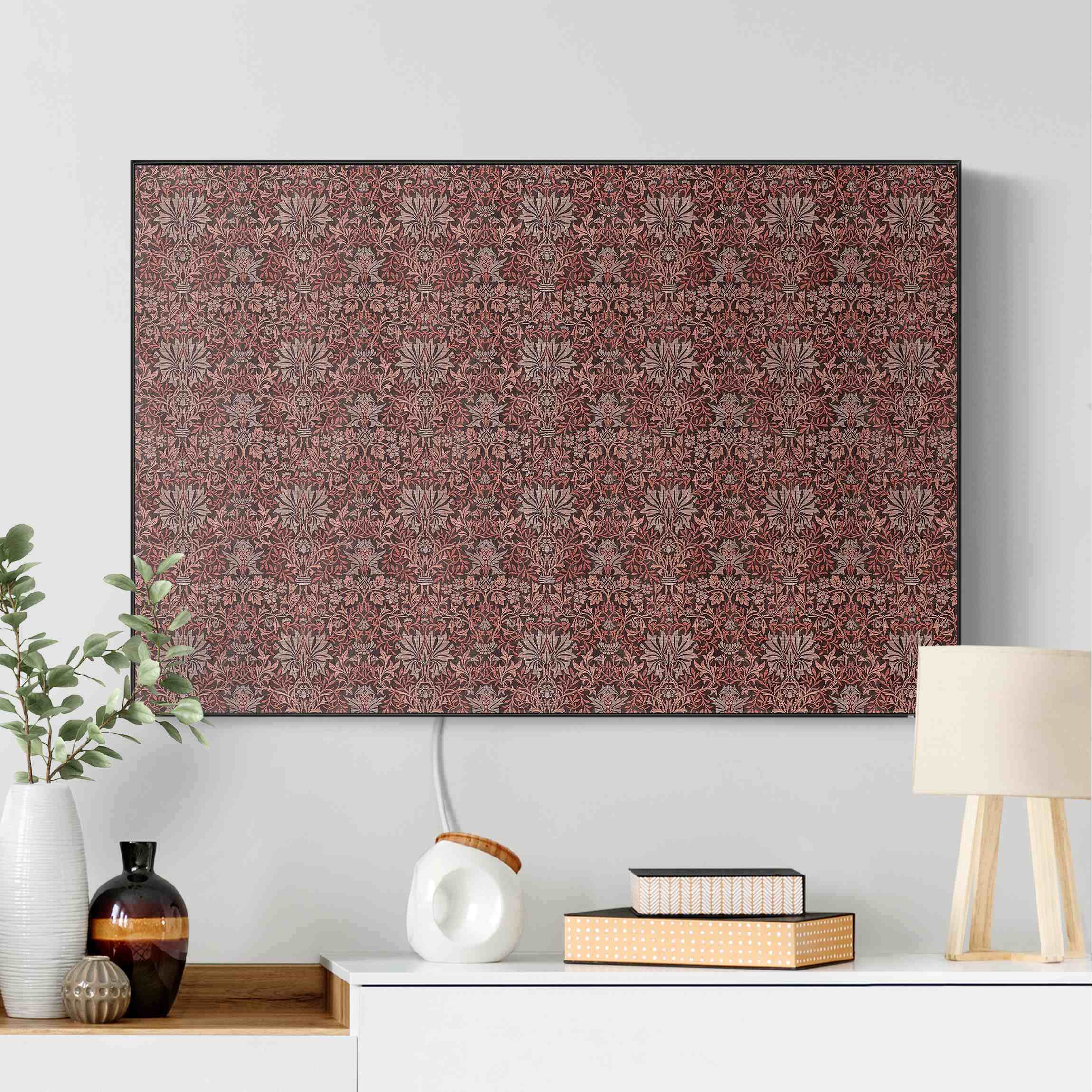 LED-Wechselbild William Morris Muster in Rosa günstig online kaufen