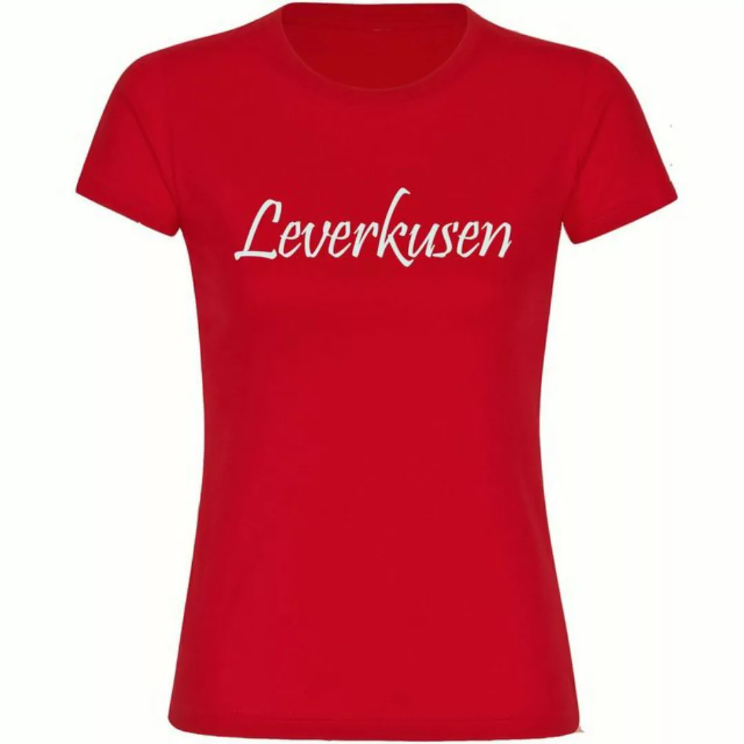 multifanshop T-Shirt Damen Leverkusen - Schriftzug - Frauen günstig online kaufen