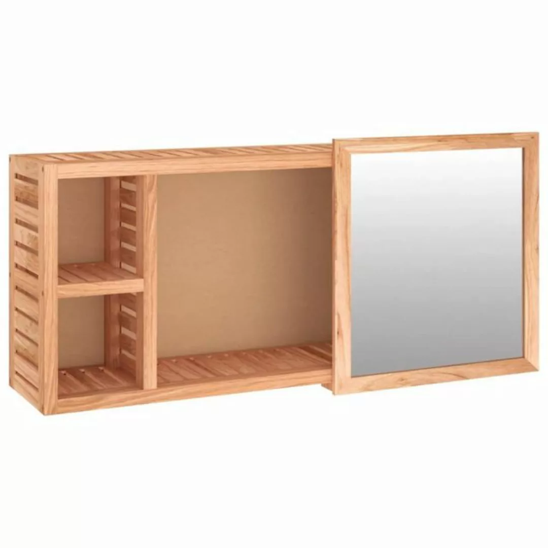 vidaXL Badezimmerspiegelschrank Spiegelschrank 80x17x34 cm Massivholz Nussb günstig online kaufen