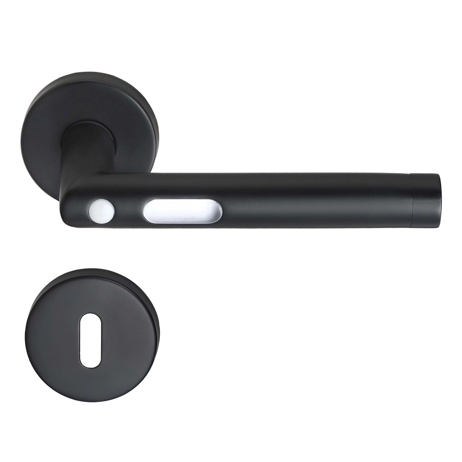 MeinTürgriff Drückergarnitur Orbit Schwarz LED Türgriff günstig online kaufen