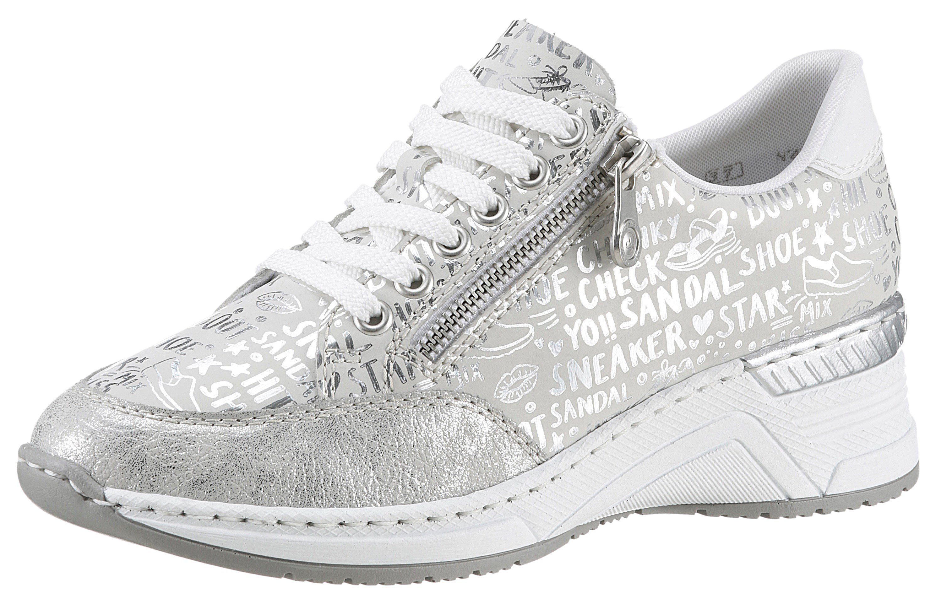 Rieker Sneaker mit Lettern bedruckt, Freizeitschuh, günstig online kaufen