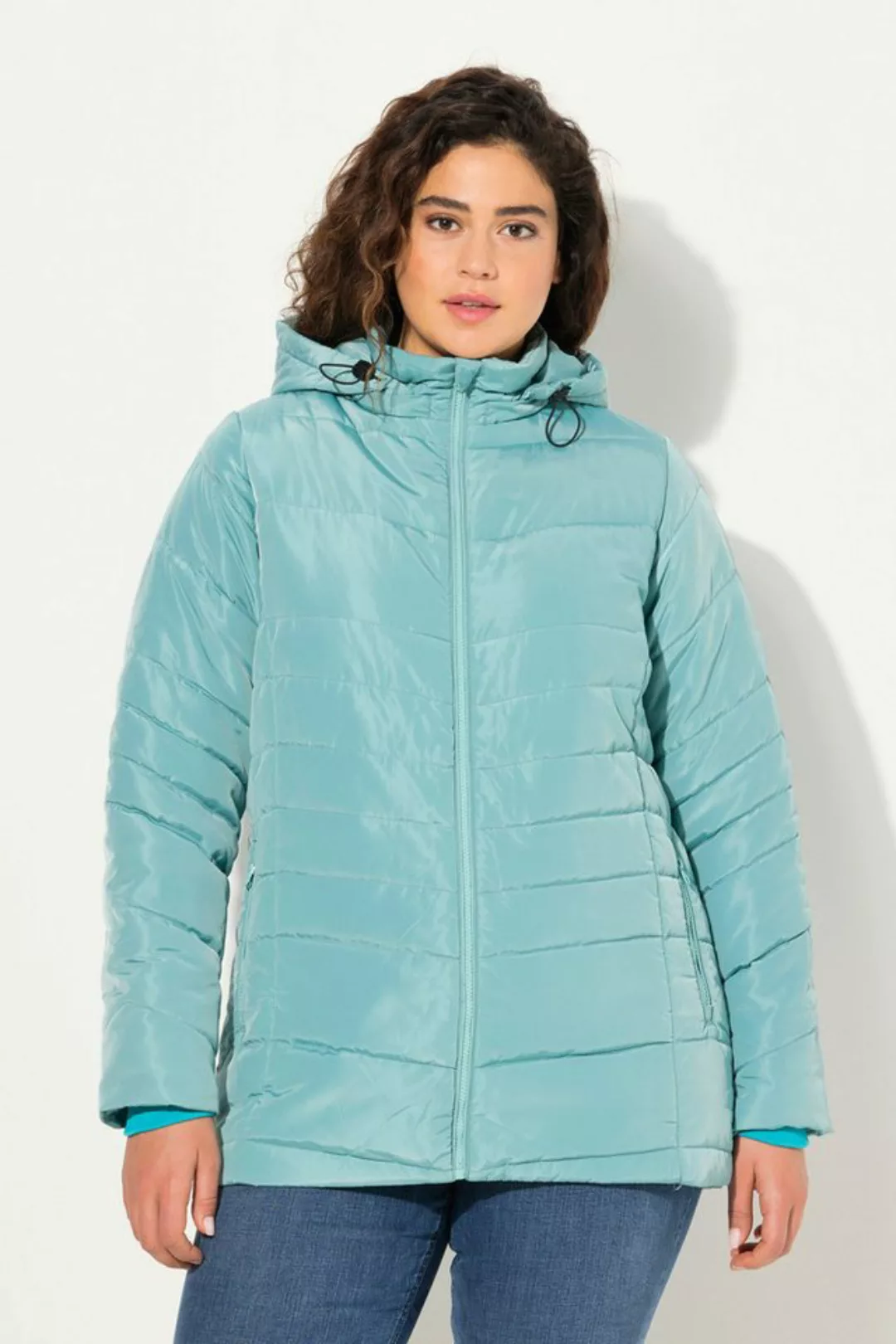 Ulla Popken Steppjacke Steppjacke mit abnehmbarer Kapuze wasserabweisend günstig online kaufen