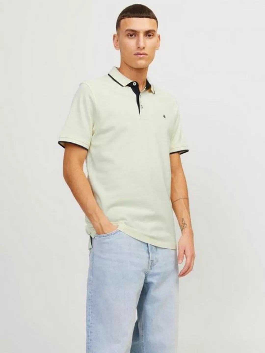 Jack & Jones Poloshirt JJEPAULOS POLO SS NOOS mit Logo Stickerei günstig online kaufen