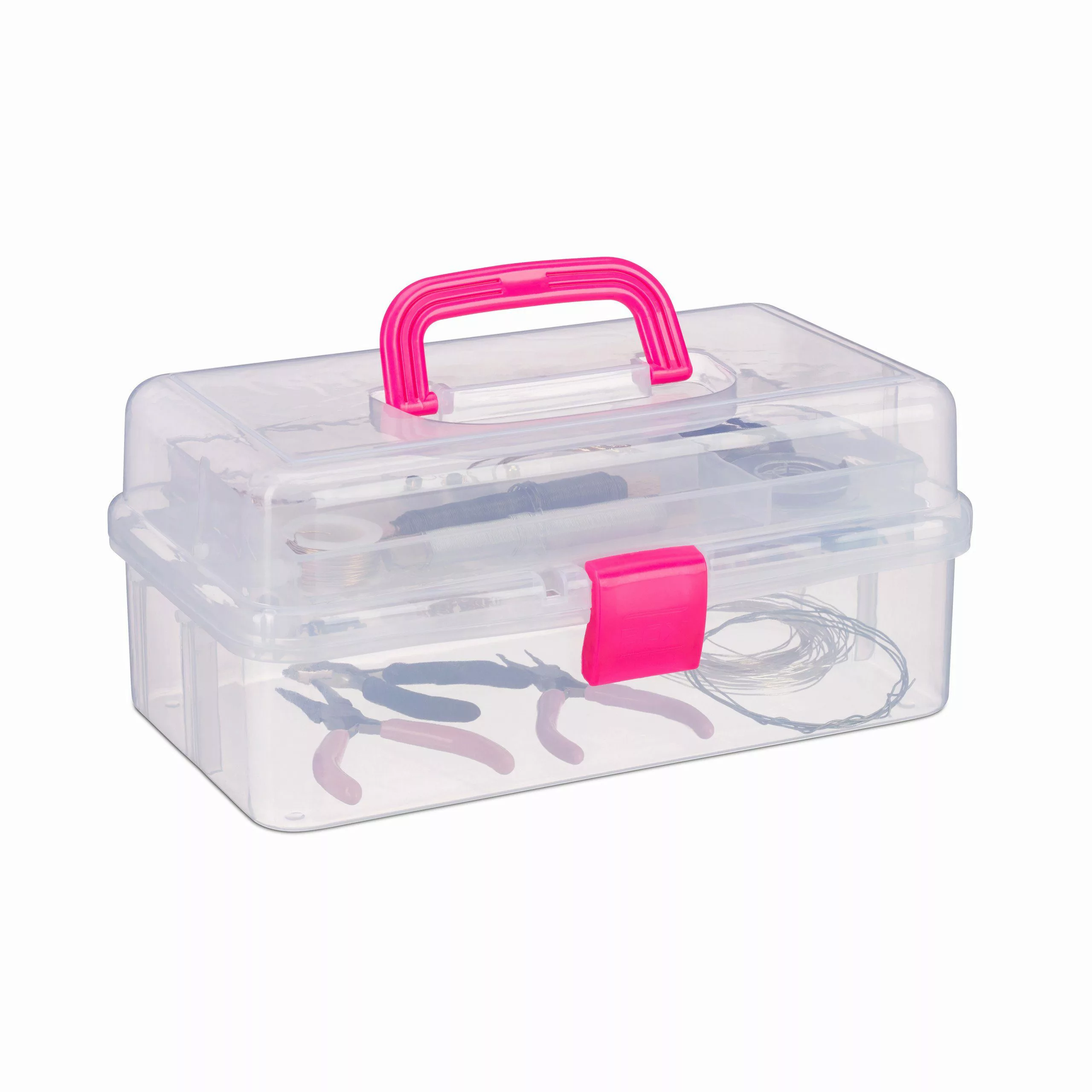 relaxdays Aufbewahrungsbox mit 9 Fäch, Pink günstig online kaufen