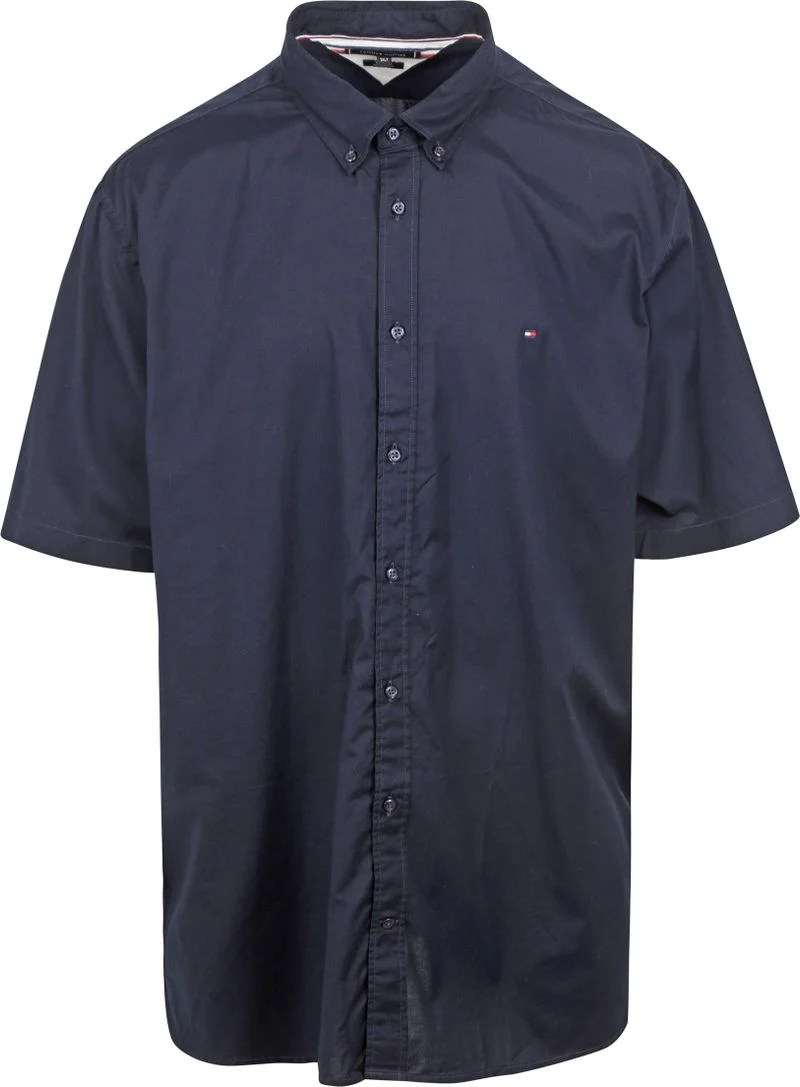 Tommy Hilfiger Big & Tall Short Sleeve Hemd Flex Navy - Größe 3XL günstig online kaufen