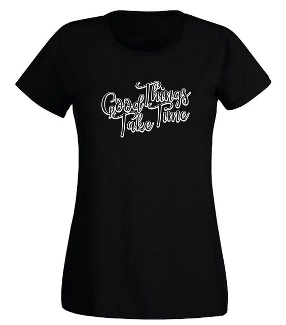 G-graphics T-Shirt Damen T-Shirt - Good things take time Slim-fit-Shirt, mi günstig online kaufen