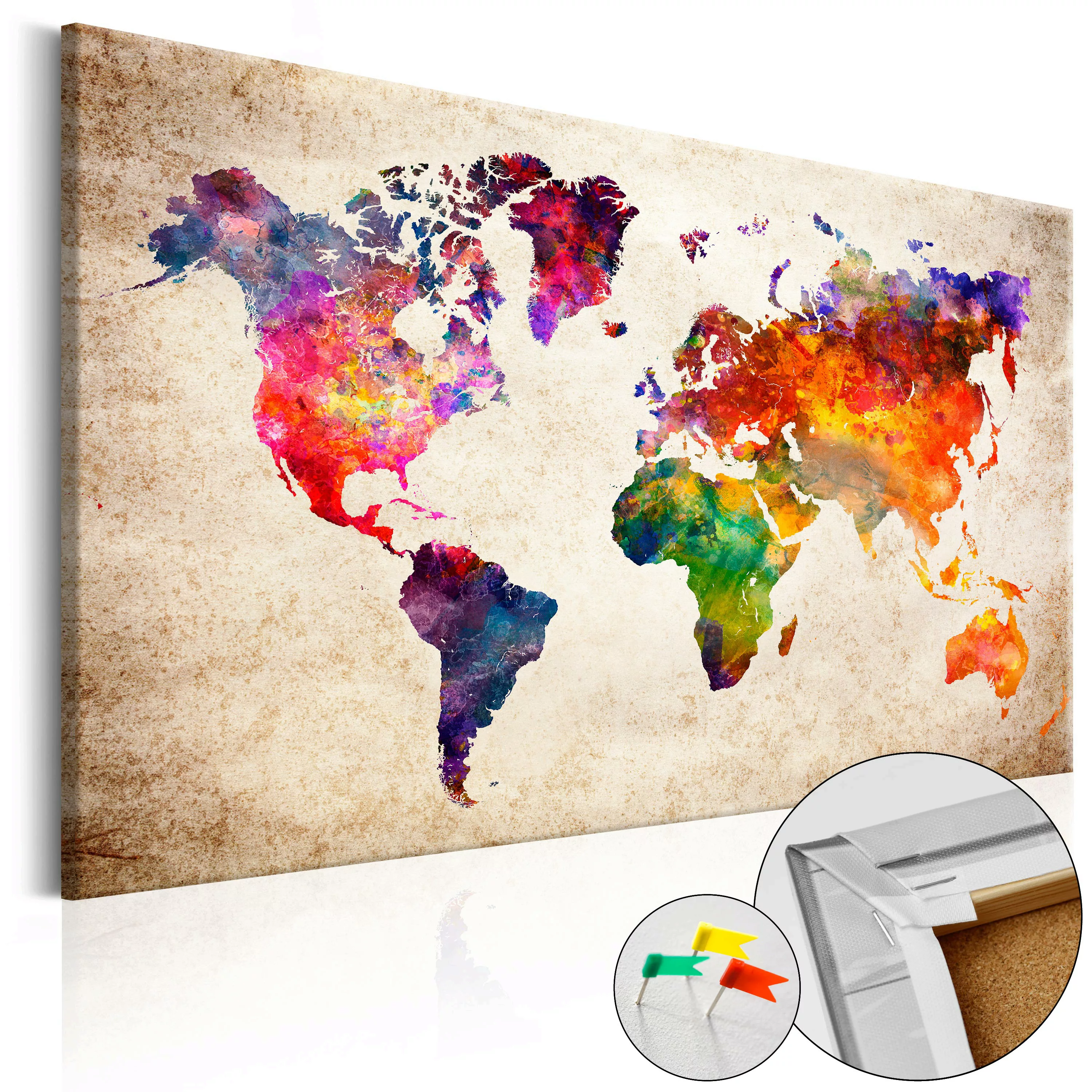 Korkbild - Colourful Universe  [cork Map] günstig online kaufen