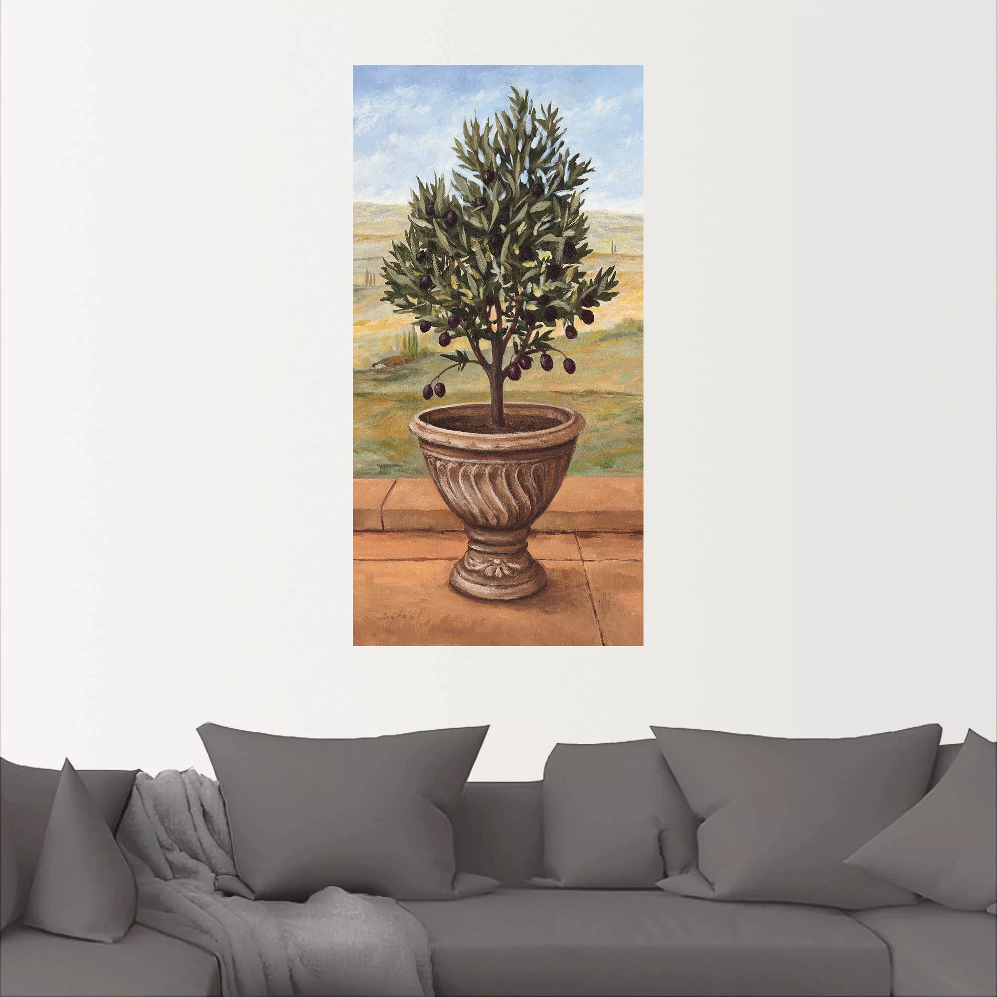 Artland Wandbild »Olivenbaum«, Pflanzen, (1 St.), als Alubild, Outdoorbild, günstig online kaufen