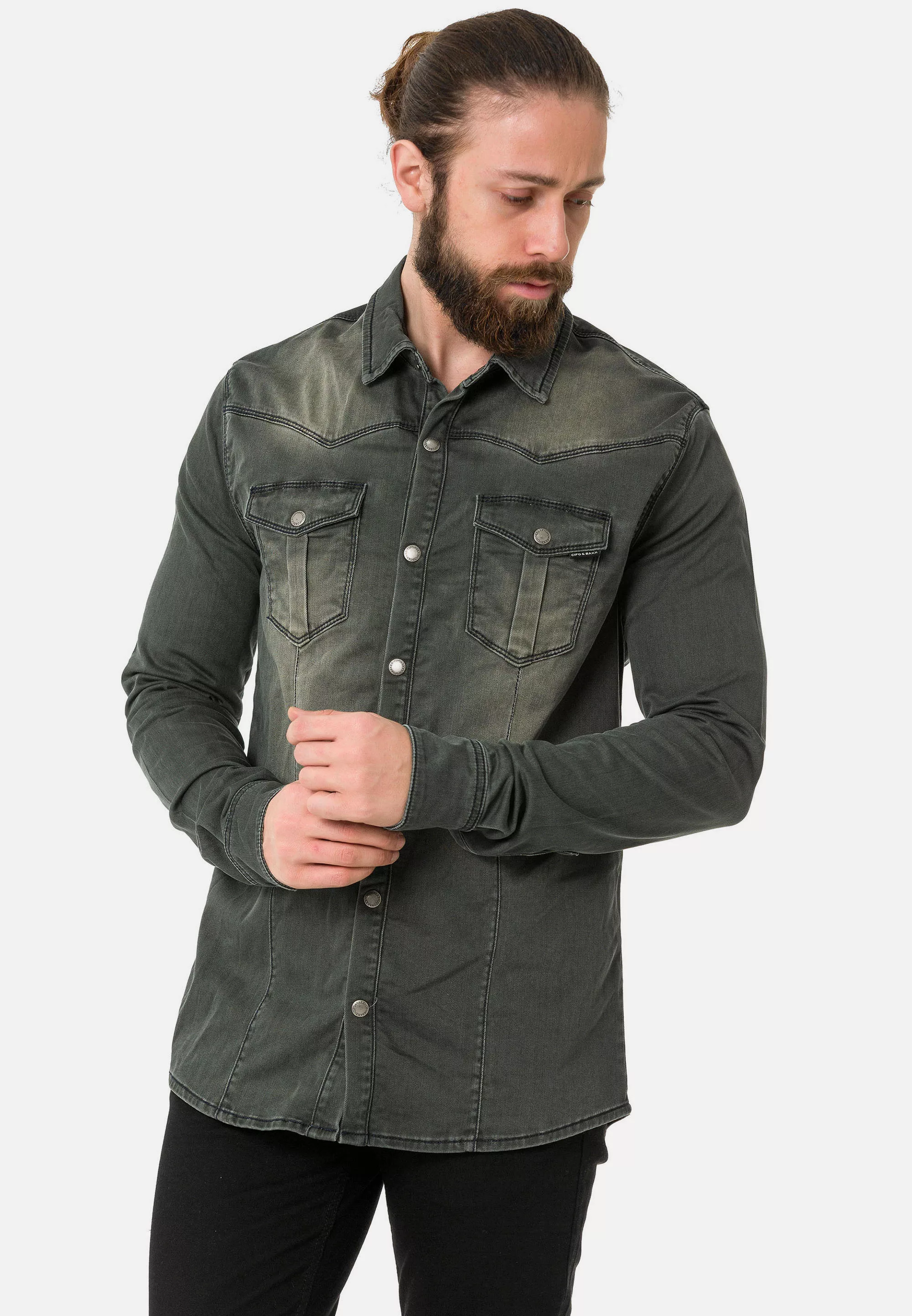 Cipo & Baxx Jeanshemd günstig online kaufen